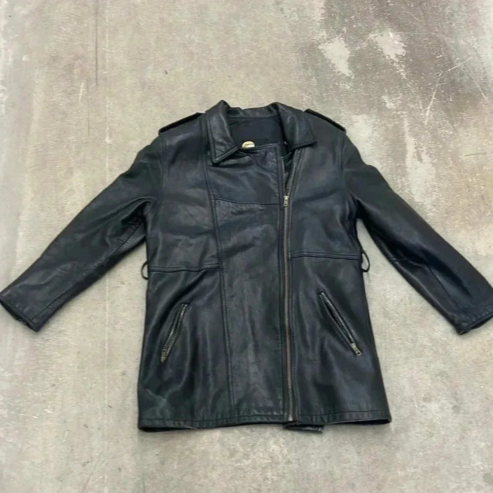 Leather‎  coat